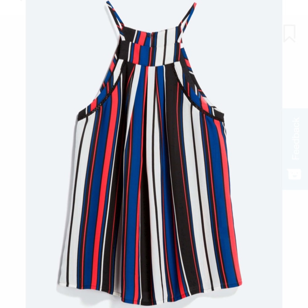 Striped Halter Blouse - Picture 1 of 3